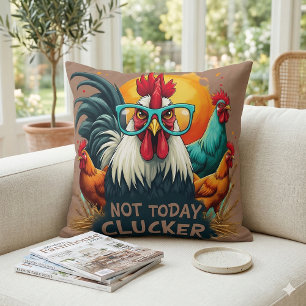 Grappige Haan "Niet Vandaag Kip" Boerderij Levens Kussen