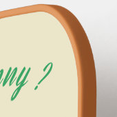 Grappige Haan Pickleball Paddle - aangepaste tekst (Links Detail)