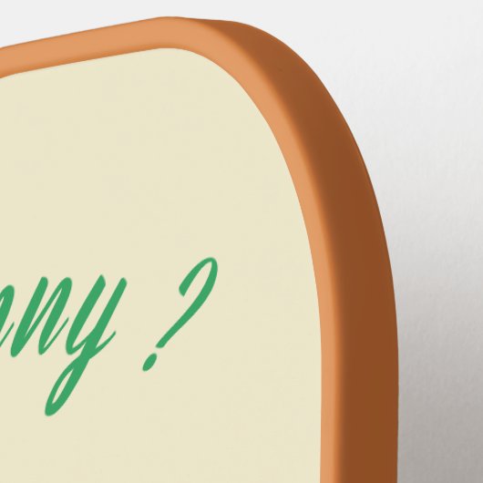 Grappige Haan Pickleball Paddle - aangepaste tekst (Links Detail)