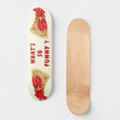 Grappige Haan Skateboard Aangepaste Tekst (Voorkant)