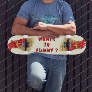 Grappige Haan Skateboard Aangepaste Tekst