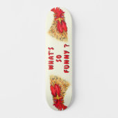 Grappige Haan Skateboard Aangepaste Tekst (Voorkant)