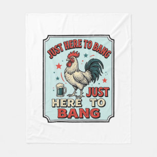 Grappige Haan Vintage Gravure Shirt Ontwerp (2)_1 Fleece Deken