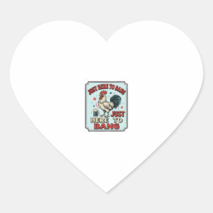 Grappige Haan Vintage Gravure Shirt Ontwerp (2)_1 Hart Sticker
