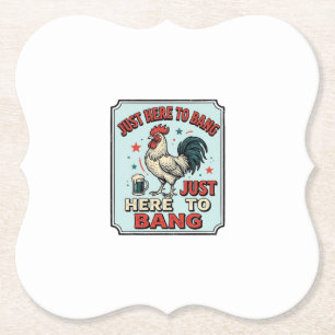 Grappige Haan Vintage Gravure Shirt Ontwerp (2)_1 Kartonnen Onderzetters