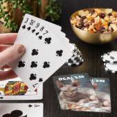 Grappige haarloze Sphynx Cat Deal'em Custom Pokerkaarten (Insitu)