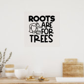 grappige haarstille woordwortels poster (Keuken)