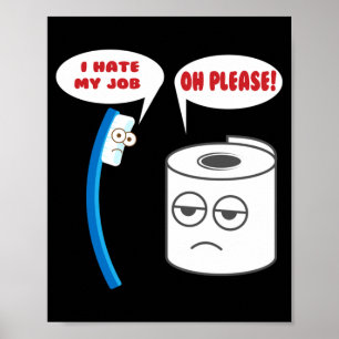 Grappige Haat Baan - Cadeau Voor Kinderen Lach Opt Poster