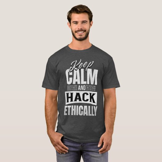 Grappige hack ethisch hacken cybersecurity t-shirt (Voorkant volledig)