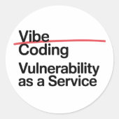 grappige hacker cybertechnologie ronde sticker (Voorkant)