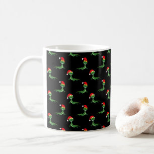 Grappige Hagedis Grote Glimlach Kerstmis Xmas Koffiemok