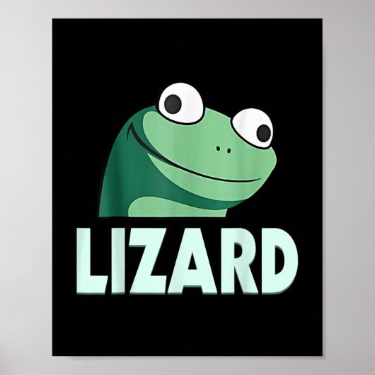 Grappige hagedis hagedis meme voor mannen vrouwen poster (Voorkant)