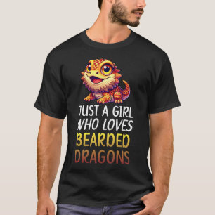 Grappige Hagedis Liefhebber Gewoon Een Meisje Dat T-shirt