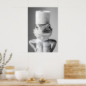 Grappige Hagedis Toiletpapierrol Badkamerprint Poster (Keuken)