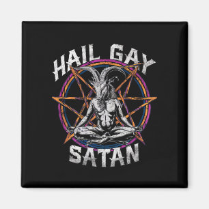 Grappige Hail Gay Satan LGBT Goth Gay Pride Baphom Magneet