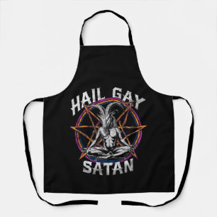 Grappige Hail Gay Satan LGBT Goth Gay Pride Baphom Schort