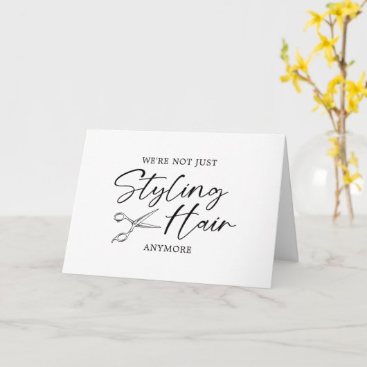 Grappige haistylist zwangerschap aankondiging (Gele Bloem)