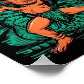 Grappige Haka-dans Maori-dans Cultuur Outfit  Poster (Hoek)