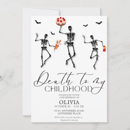 Grappige Halloween 13e verjaardag Kaart (Voorkant)