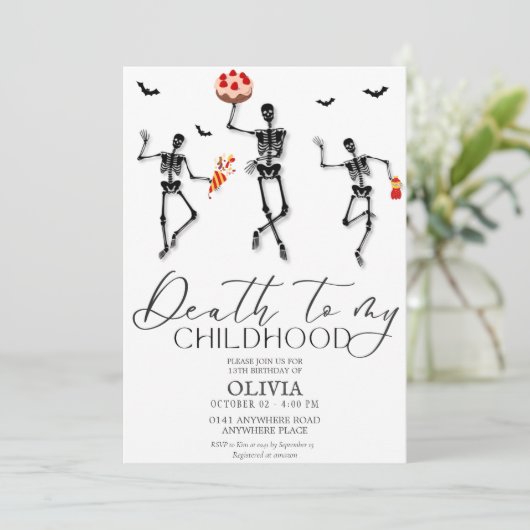 Grappige Halloween 13e verjaardag Kaart (Staand voorkant)