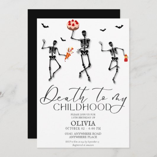 Grappige Halloween 13e verjaardag Kaart (Voorkant / Achterkant)