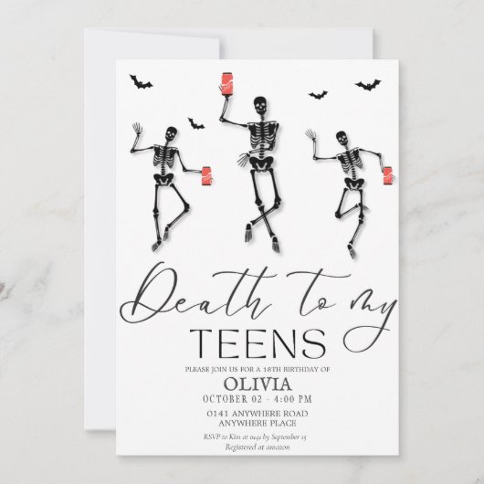 Grappige Halloween 18e verjaardag Kaart (Voorkant)