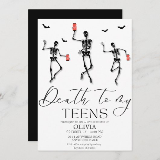 Grappige Halloween 18e verjaardag Kaart (Voorkant / Achterkant)