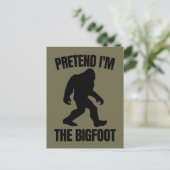 Grappige Halloween 2020 - Doe alsof ik de Bigfoot Briefkaart (Staand voorkant)