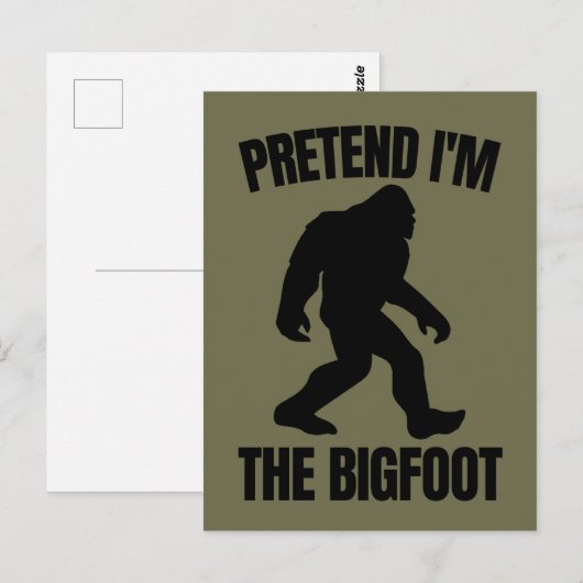 Grappige Halloween 2020 - Doe alsof ik de Bigfoot Briefkaart (Voorkant / Achterkant)