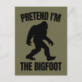 Grappige Halloween 2020 - Doe alsof ik de Bigfoot Briefkaart (Voorkant)