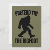 Grappige Halloween 2020 - Doe alsof ik de Bigfoot Kaart (Voorkant)