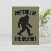 Grappige Halloween 2020 - Doe alsof ik de Bigfoot Kaart (Staand voorkant)