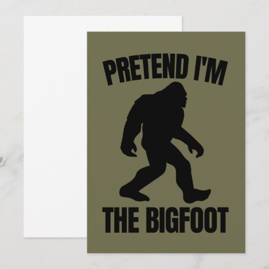 Grappige Halloween 2020 - Doe alsof ik de Bigfoot Kaart (Voorkant / Achterkant)