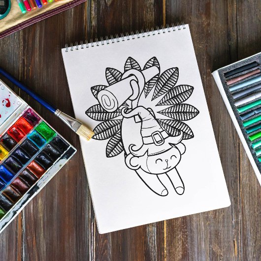 Grappige Halloween Aap Kleurplaat Poster