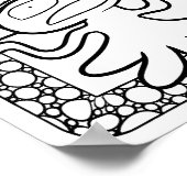 Grappige Halloween Alien Kleurplaat Poster (Hoek)