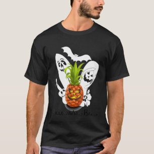 Grappige Halloween Ananas en Vrienden Band Hawaï T-shirt