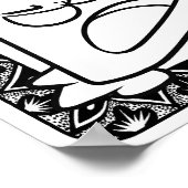 Grappige Halloween Angry Candle kleurplaat Poster (Hoek)