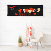 Grappige Halloween Banner Herfst Pompoen Ghosts De (Insitu)