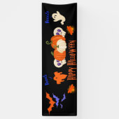 Grappige Halloween Banner Herfst Pompoen Ghosts De (Verticaal)
