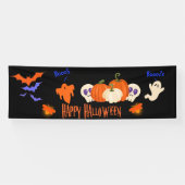 Grappige Halloween Banner Herfst Pompoen Ghosts De (Horizontaal)
