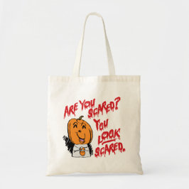 Grappige Halloween Ben je bang? Tote Bag