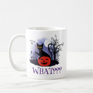Grappige Halloween Bewitched Black Cat Wat? Koffiemok