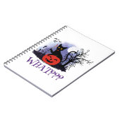 Grappige Halloween Bewitched Black Cat Wat? Notitieboek (Linkerzijde)