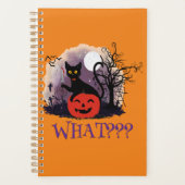 Grappige Halloween Bewitched Black Cat Wat? Planner (Voorkant)