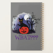 Grappige Halloween Bewitched Black Cat Wat? Planner (Achterkant)