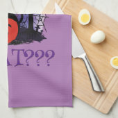 Grappige Halloween Bewitched Black Cat Wat? Theedoek (Quarter Fold)