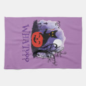 Grappige Halloween Bewitched Black Cat Wat? Theedoek (Horizontaal)