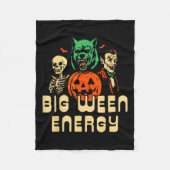 Grappige Halloween Big Ween Energy Unit Fleece Deken (Voorkant)