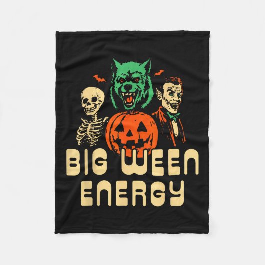 Grappige Halloween Big Ween Energy Unit Fleece Deken (Voorkant)