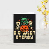 Grappige Halloween Big Ween Energy Unit voor manne Kaart (Gele Bloem)